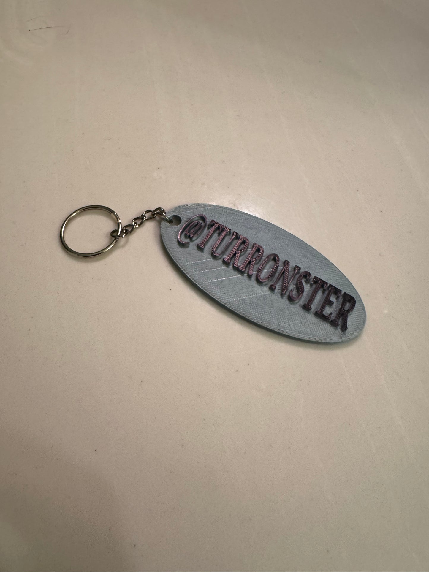 Custom text keychain