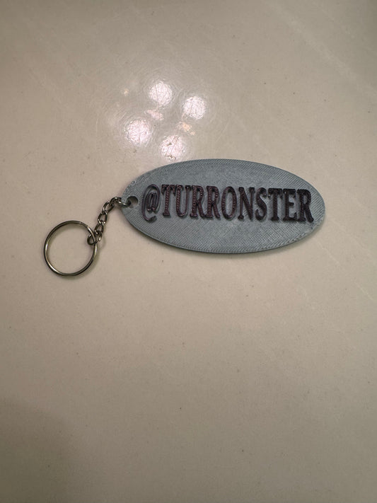 Custom text keychain